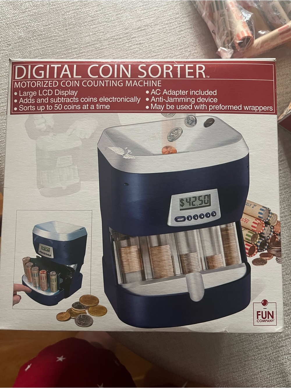 The Fun Company Digital Coin Sorter in Blue